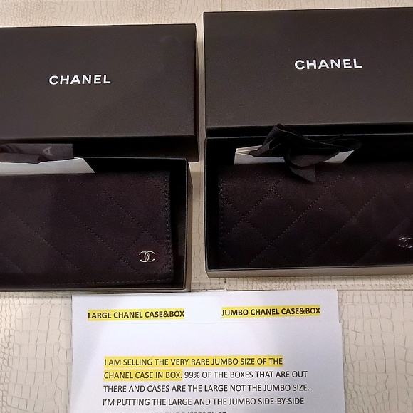 New  Rare "JUMBO" CHANEL Black Quilted Logo Glasses Sunglasses Soft Case, etc. - Picture 2 of 16